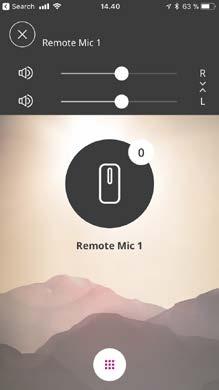 Listening to the Remote Microphone (requires ConnectClip) A Select Programme Touch the active programme to open the programme selector (). Select the Remote Mic ().