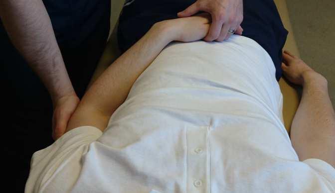 Elbow Pronation / Supination Supporting the wrist and elbow, gently