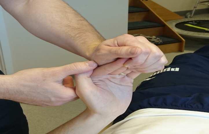 Over-pressure can be applied to gently increase the stretch as tolerated by the patient.