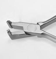 Triumph Cutting Instruments Distal End Cutter (Safety Hold) Shear cuts hard archwire, and can easily cut all types of archwires ranging from.012" (.30 mm) to.021" x.025" (.53 mm x.64 mm).