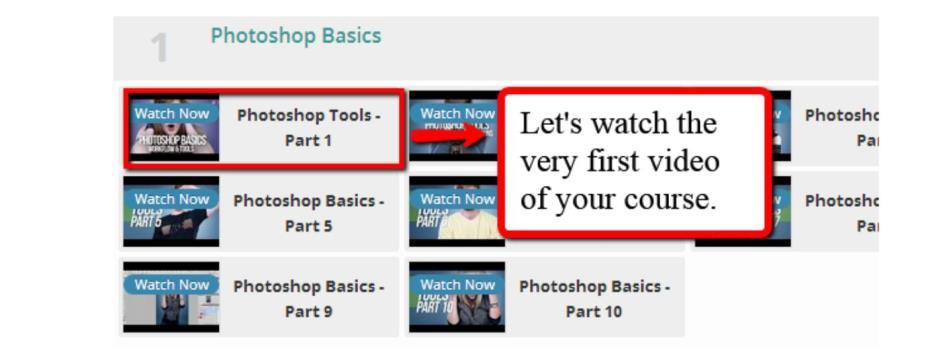 Langkah 6 : Anda boleh memilih dan menonton video yang terdapat dalam kursus tersebut. Rajah 3.