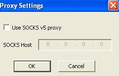 If users wish to connect to the EEG icap network through a proxy, they can do so by clicking Proxy Settings: To enable proxy usage, click on the Use SOCKS v5 proxy checkbox and specify the SOCKS