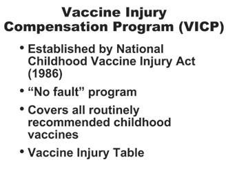 Vaccine Safety public health officials became concerned about the return of epidemic disease. To respond to these concerns, Congress passed the National Childhood Vaccine Injury Act (NCVIA) in 1986.