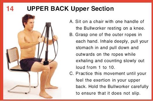 Sit on a chair with one handle of the Bu