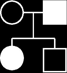 genotype of the three recessive individuals next to their symbols.
