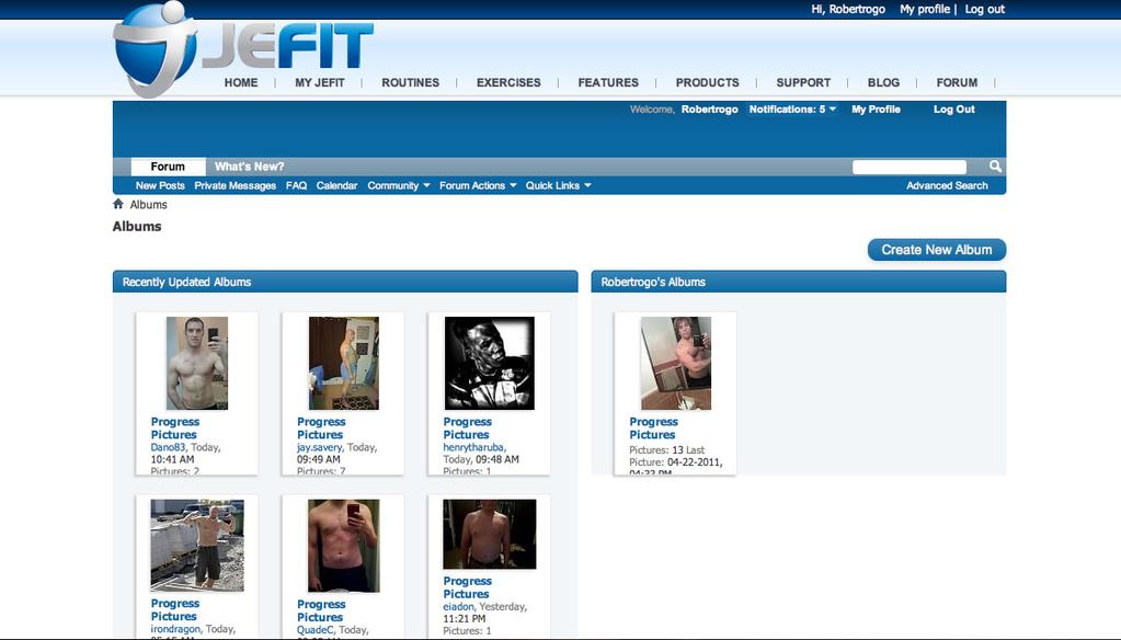 5 Account Settings The JEFIT Website allows for users to also set up their app profile setup with offline user account, date of