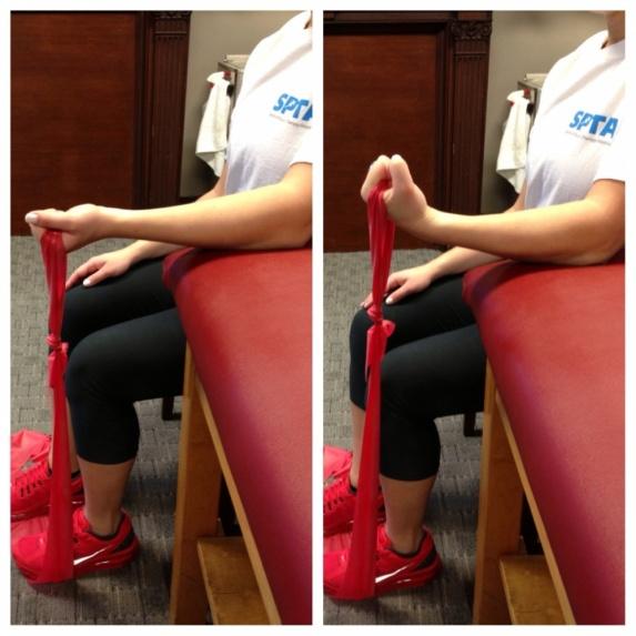 Wrist Flexion Support your forearm on a table with your palm facing the ceiling.