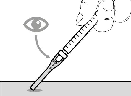 If you do not hear a click, look to see that the needle is fully covered by the safety shield. Keep your fingers behind the safety shield and away from the needle at all times.
