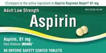 60, 300(b/o) Compare to Aspirin Regimen Bayer 81 mg counts:
