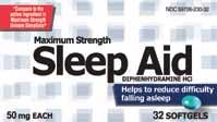 SLEEP & MOTION Diphenhydramine 50 mg Caffeine 200 mg Alertness Aid Compare to