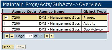 Prcess Steps In rder t create a charge bject, the agency must create all cmpnents (prject, activity, sub activity and rg cdes) in Peple First and ensure they are linked.