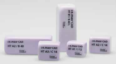 HT THE MINIMALLY INVASIVE BLOCK THE BRIGHT BLOCK MT The HT blocks are supplied in 16 A-D and 4 Bleach BL shades.