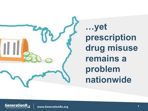 Slide 7 Transition: But what is true, is that prescription drug misuse remains a problem nationwide, including in many of our communities. 1.