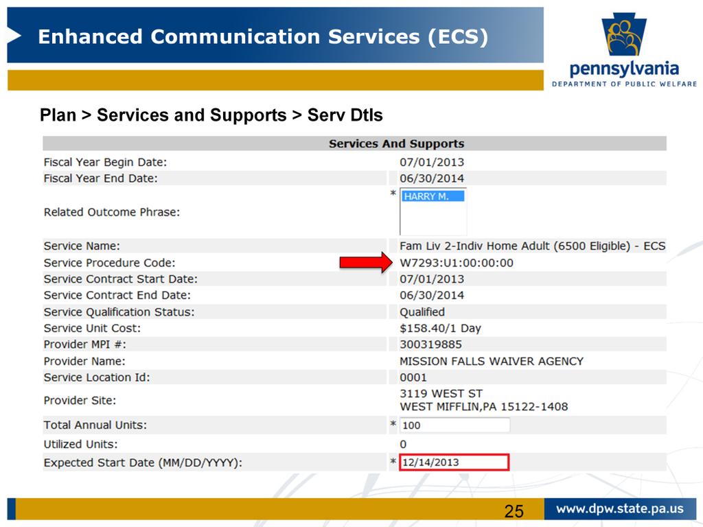 Procedure code designations for the Enhanced Communication Services will have a U1 modifier included.