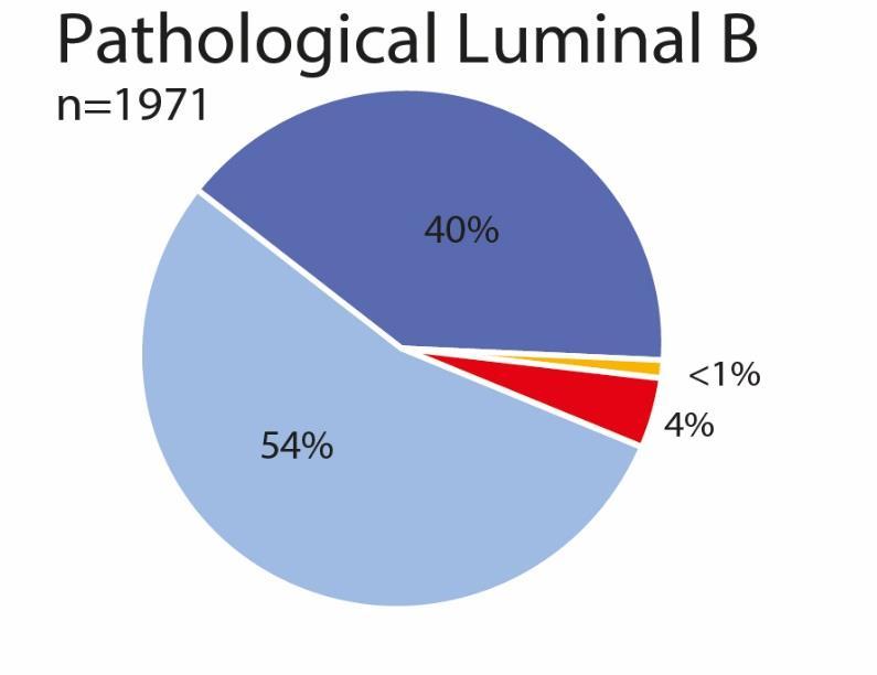 subtyping Luminal A ER+ and PgR 20% and HER2- and