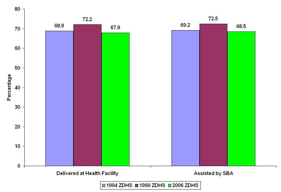 Figure 27: Place of delivery and person assisting at delivery for the most recent birth for women giving birth in the past 5 years, 1994-2006 Table 4: Health service use by ill persons in the