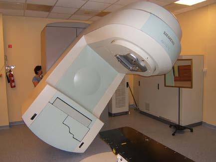 Linear accelerator An electron accelerator, specially developed for external irradiation of patients with cancer.