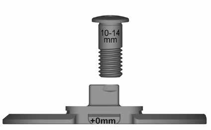 ) The longer provisional lockdown screw should be used with CPS TASP construct thicknesses from 16 20 mm (Figures 9a and 9b). The CPS bearing implants do not require a lockdown screw. Use the 3.