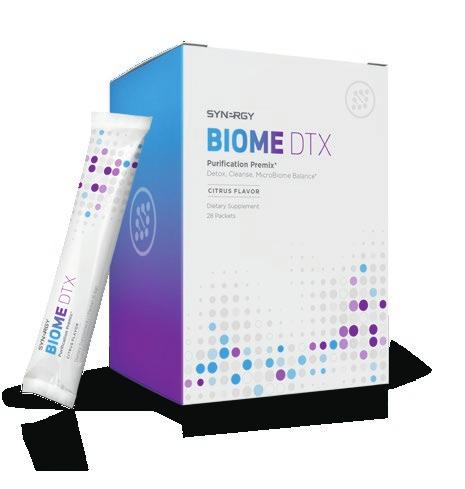 PURIFY PRODUCTS BIOME DTX Biome DTX activates detoxification signaling and supports the elimination of heavy metals.