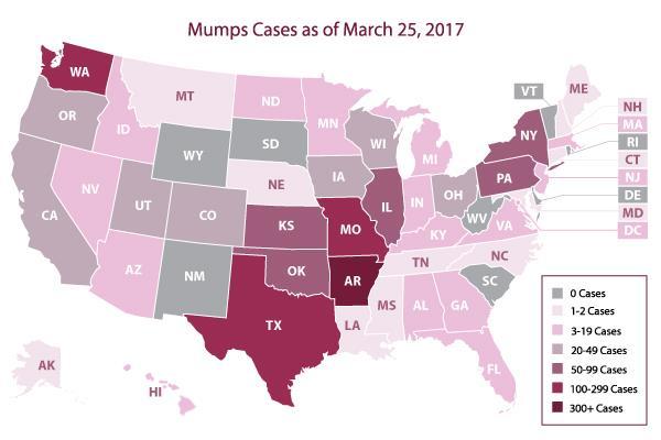 Over 40 cases of mumps have been reported in Ohio