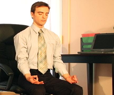 FORMAL MEDITATION Customary mediation involves sitting in a cross-legged (lotus) position on the floor. But sitting in a chair is usually the more comfortable option. How to Sit 1.