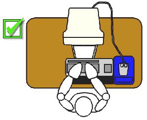 Ensure any drawers under the desk do not obstruct your legs. If your PC is occupying too much desk space, if possible to do so move it off the desk.