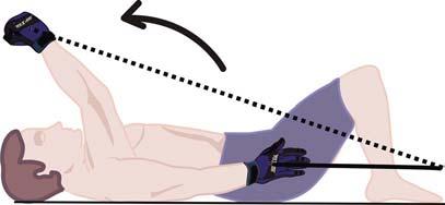 Diagonal Shoulder Flexion: Supine #1 Attach: Back of Wrist Action: Begin Palm-Up with the arm at your side.