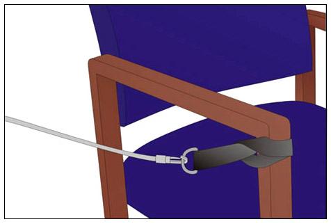 Methods for Securing Door-Jam Strap to Stationary Object Stationary Object: Connect Strap is secure before Anchor Strap to stationary / performing exercises.