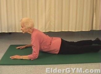 45 Back Extensions (Click to see video demonstration) Begin by lying face down on your bed or the floor with your hands palm down by