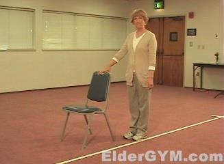 71 Single Limb Stance with arm (Click for video demo) Stand with feet together and arms at sides.