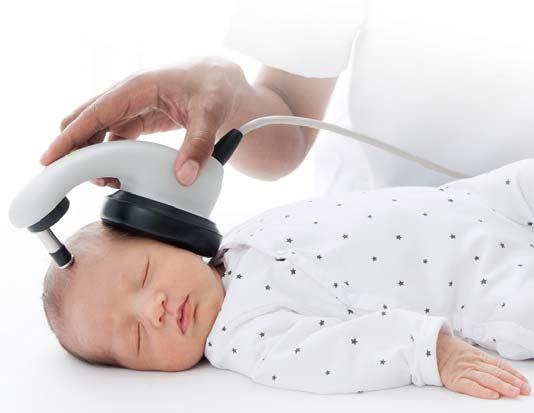 AABR Screening MB 11 BERAphone The only AABR Baby Screener without disposables for state-of-the-art newborn hearing screening: Fastest ABR algorithm on the market, verifi ed by independent scientist