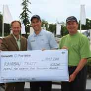 Genworth Foundation, presents a check at a This program has become increasingly popular and Putts for Charity event.