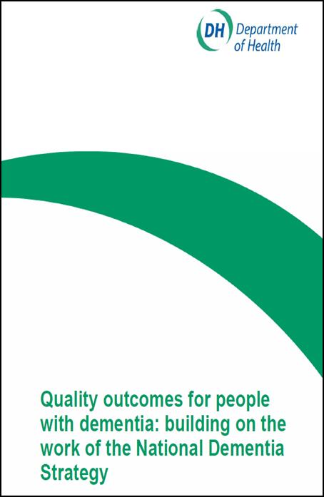 Outcomes for people with dementia By 2014, all people living with dementia in England should be able to say I was diagnosed in a timely way I understand, so I make good decisions and provide for