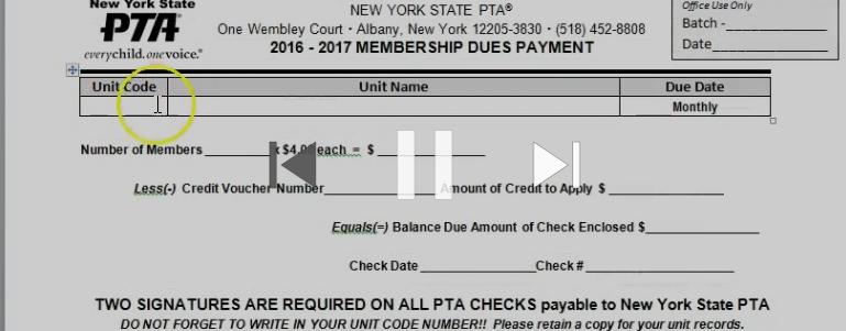 Financial Information Reimbursements for Online Memberships NYS PTA will be collecting membership dues ($4.