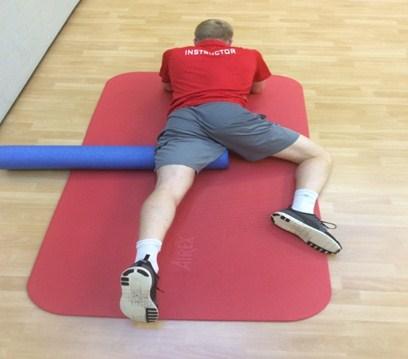 Quadriceps A) Single Leg B) Both Legs Lie onto the foam roller in a press up position, place one leg (Picture A) or both legs (Picture B)