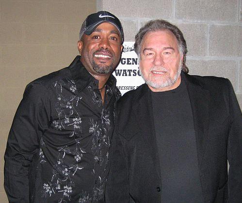 Below: Paisley Party Tour Stop It was a first time meeting for both Gene and Darius Rucker (former lead singer for Hootie and the Blowfish) but when asked if he has dreams of a country career