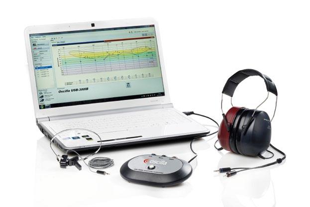 AudioConsole software Flexible range of headsets Ideal for sound-proof booth Carrying bag Includes: USB350-B device/headset with integrated patient response, Bone Conductor, AudioConsole, Carrying