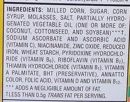 Sugars in the Ingredient List Added sugars on