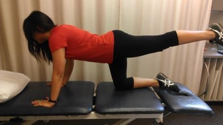 To increase difficulty, extend leg straight, eventually adding resistance by