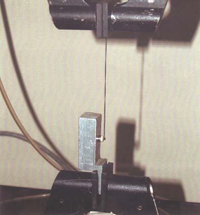 PV Girish et al (with the bonded bracket) was positioned so that the bracket was perpendicular to the long axis of the ceramo-metal sample. A loop was made with 0.