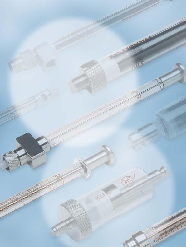 The Measure of Excellence Automated Instrument Syringes When it comes to precision fluid handling, rely on the leader.