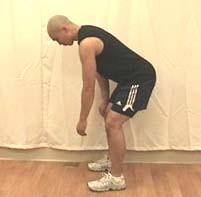 Using your body to initiate movement, swing the arm gently forward and