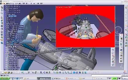doctors to keep operating at PD treatment position. CATIA is used to analyze and evaluate the accessibility and visibility of the design.