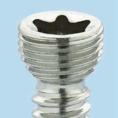 4 mm VA locking screw has rounded shape that facilitates various