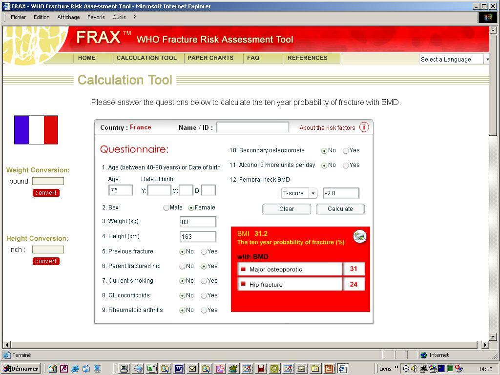 FRAX (Fracture Risk Assessment X)