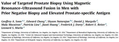 Prior negative biopsy 105 subjects with elevated PSA and prior negative biopsy fusion biopsy revealed CaP in 36/105 men (34%)