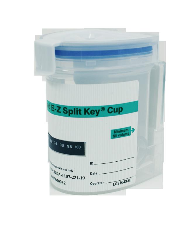 Rapid Response Multi-Drug Integrated Split Key Cup II with/without Adulteration The Rapid Response Multi-Drug Integrated Split Key Cup II eliminates reagent contamination through its
