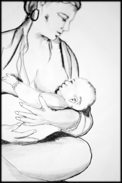 BREASTFEEDING Breastfeeding is a beautiful moment shared by mother and child. It has a positive effect on both. For the first 6 months breast milk is the only nutrition a baby needs.