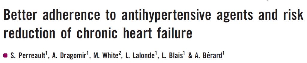 Cohort of 83,320 hypertensive patients Mean age 65, free of CVD, newly treated for HT (1999-2004)