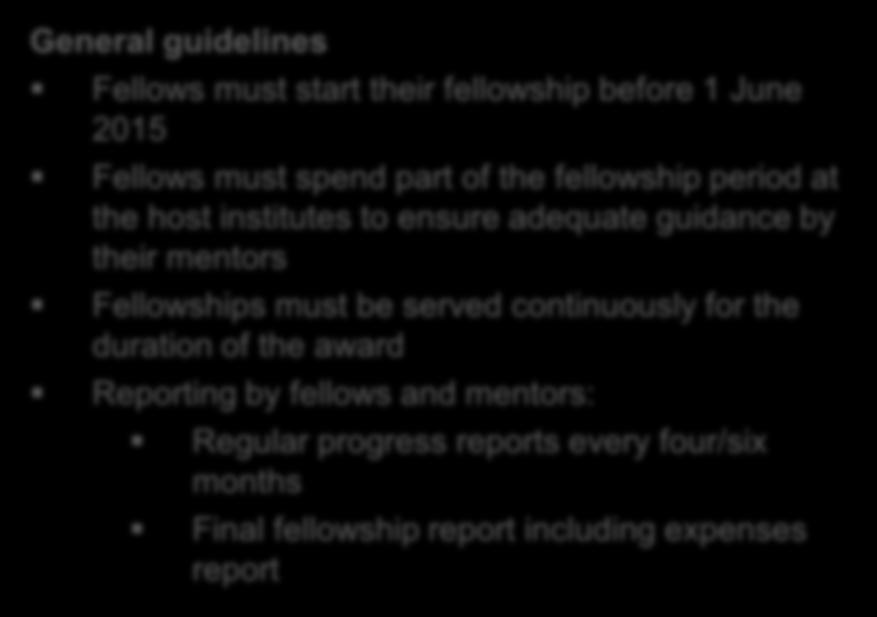 Fellowship Policies and Procedures General guidelines Fellows must start their